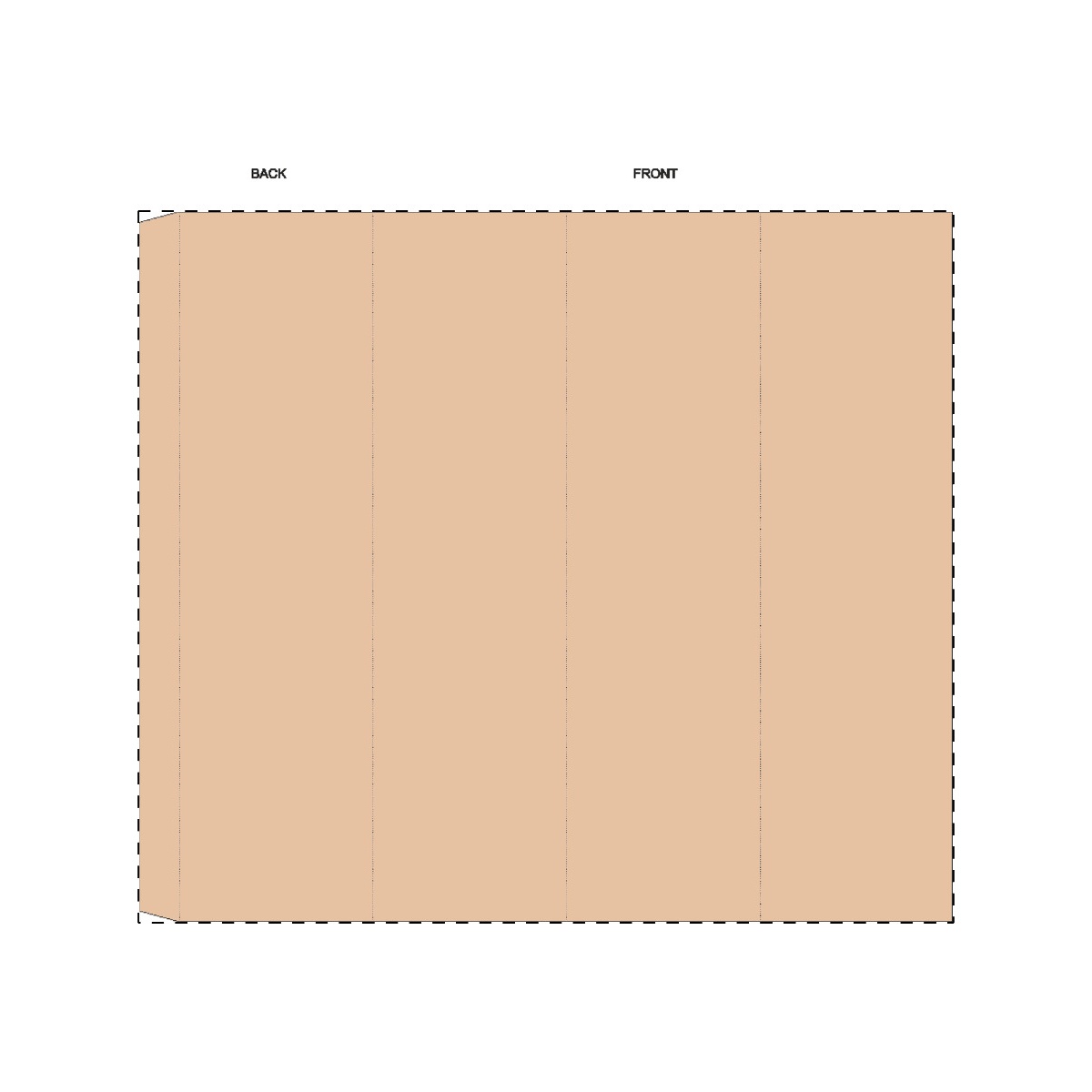 Maßgefertigte Kraft-Papierbanderole (321 x 280 mm)