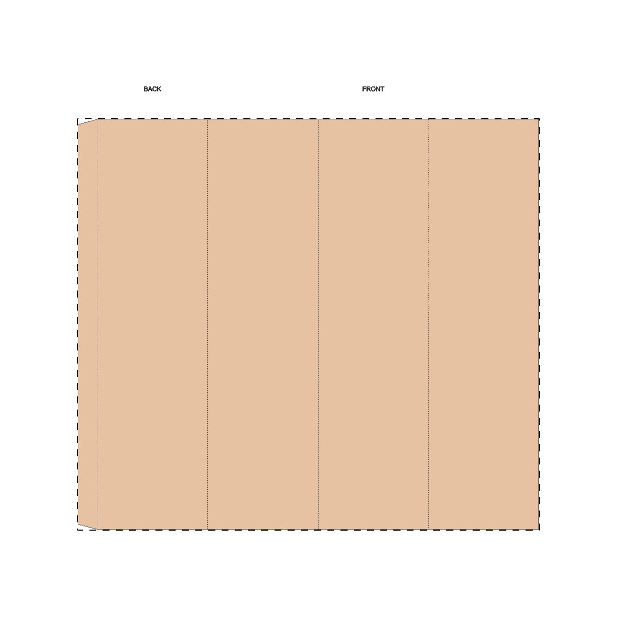 Maßgefertigte Kraft-Papierbanderole (371 x 330 mm)