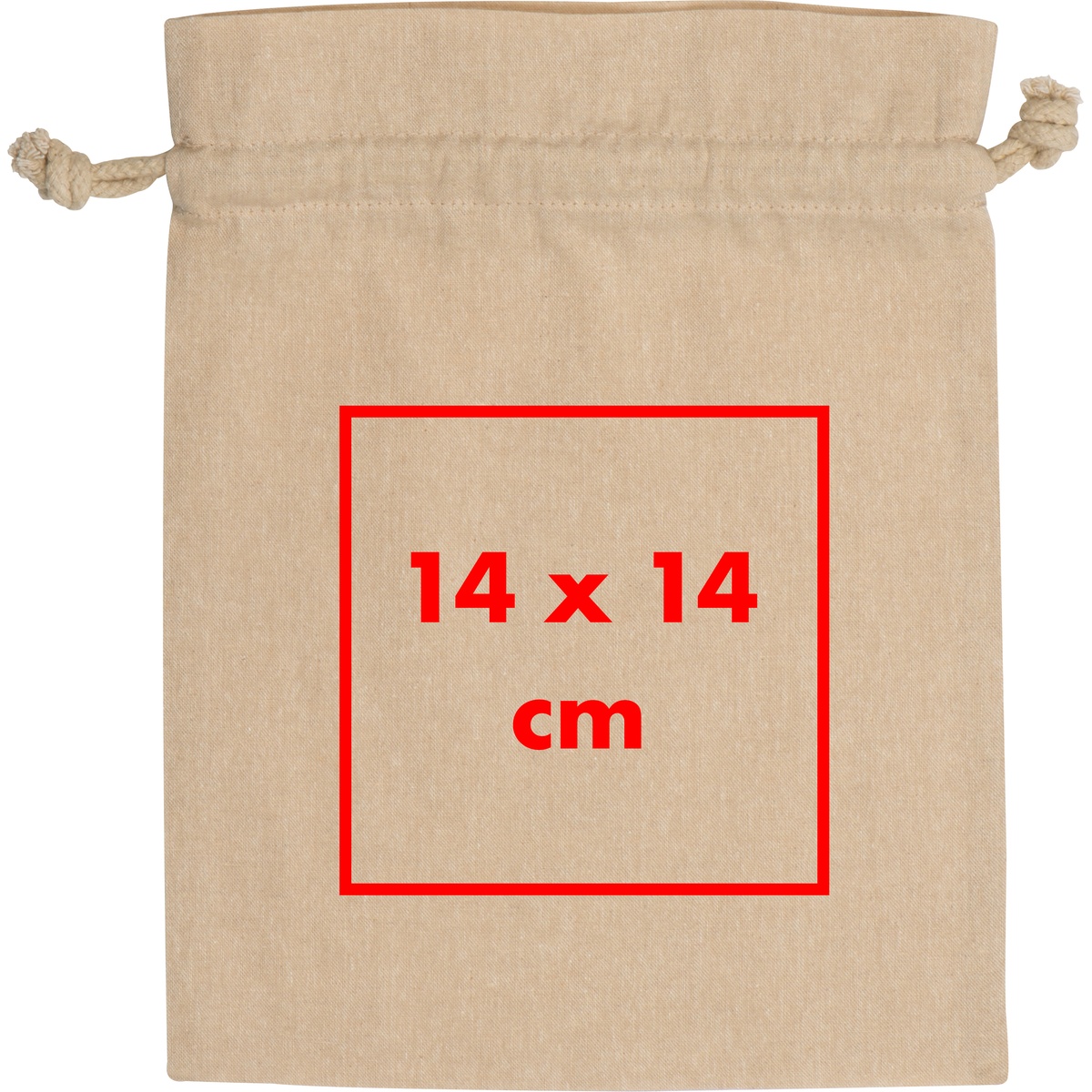 Auf die Tasche/Beutel (14 x 14 cm)