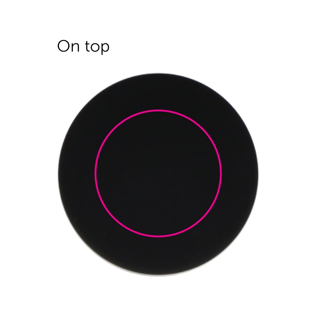 Oberseite des Stopfens 1 (Ø 25 mm)