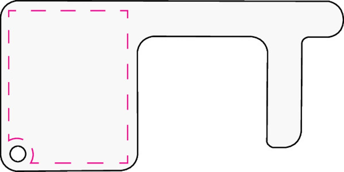 mittig auf linke Fläche (3,5x4,5 cm)