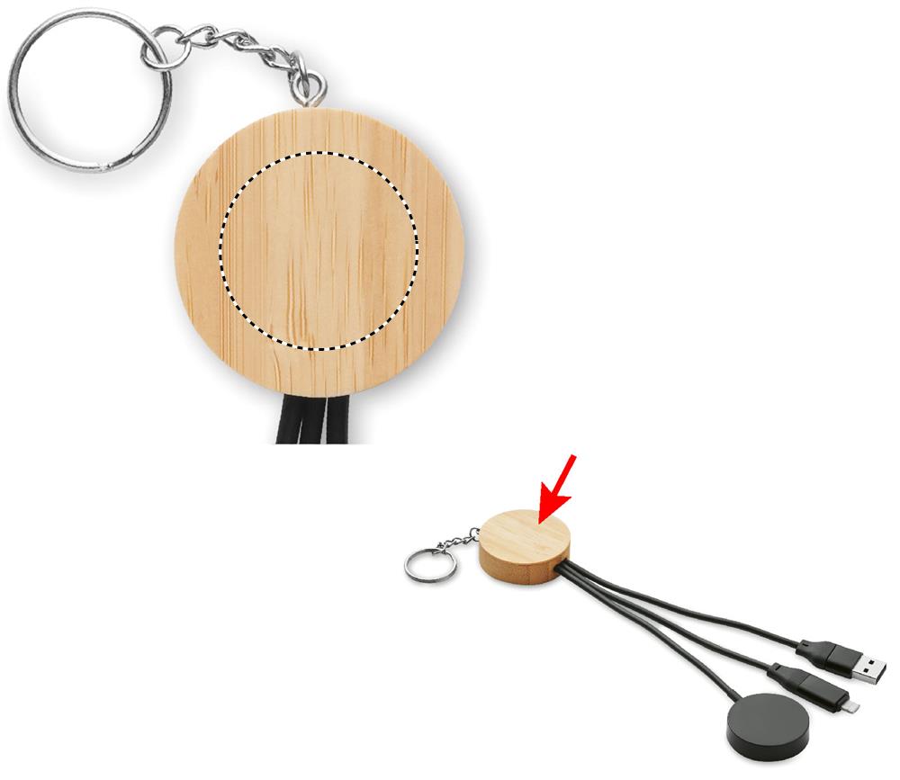 Bambus-Teil (3 x 3 cm)