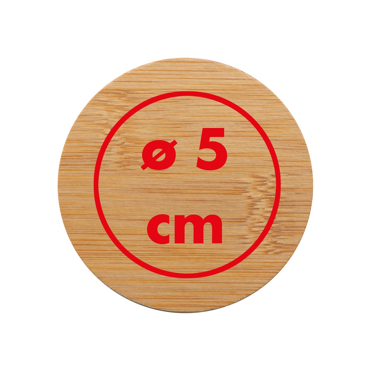 Auf der Rückseite (ø 5 cm)