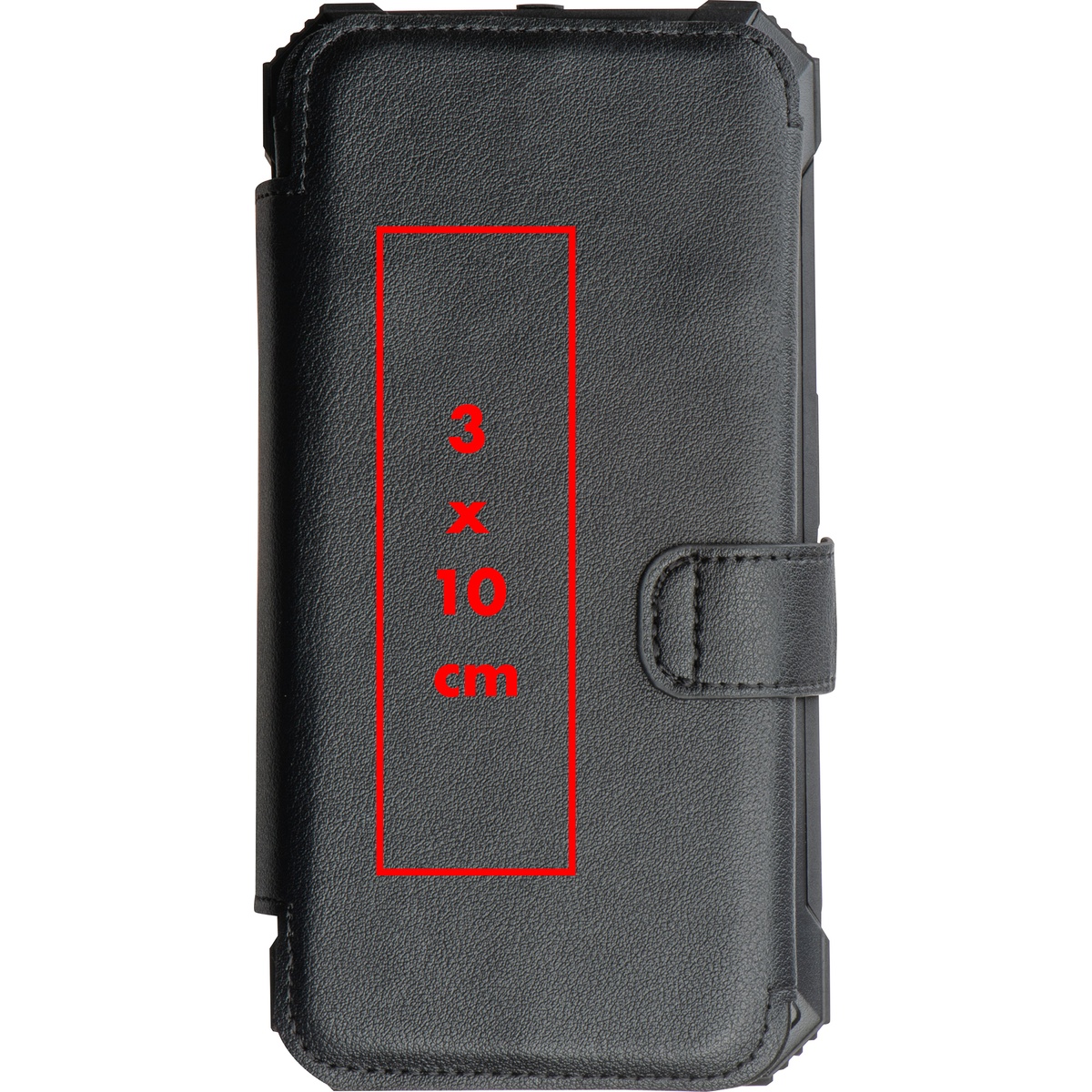 Auf der Vorderseite (10 x 3 cm)