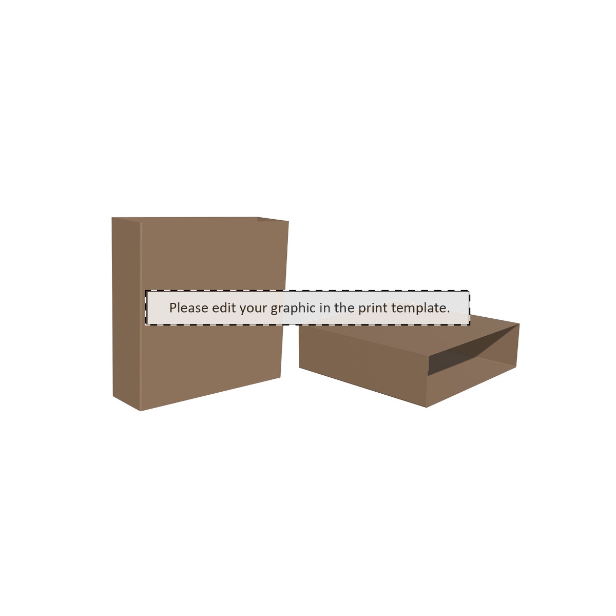 Maßgefertigte Kraft-Papierbanderole (328 x 207 mm)