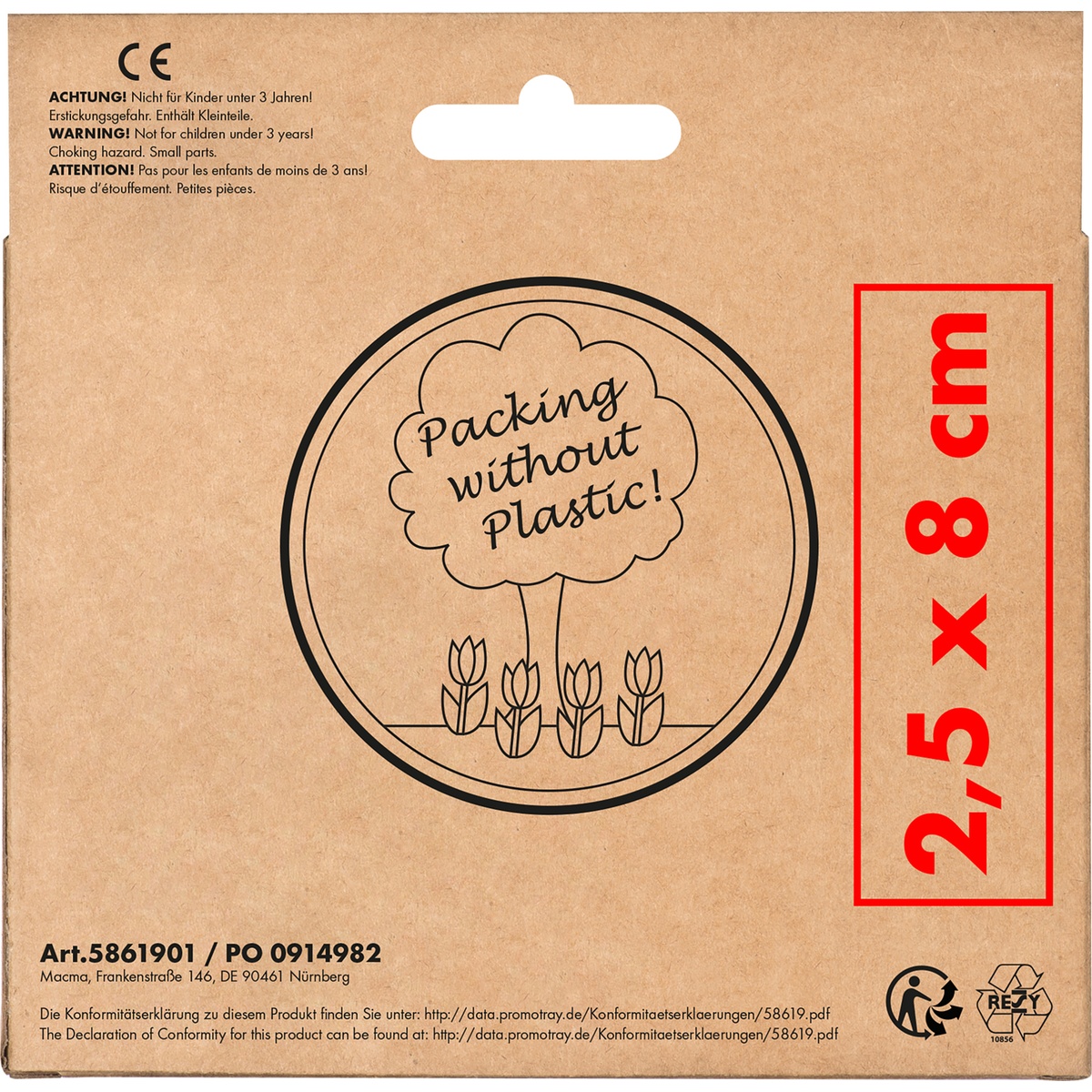 Auf dem Karton (2,5 x 8 cm)