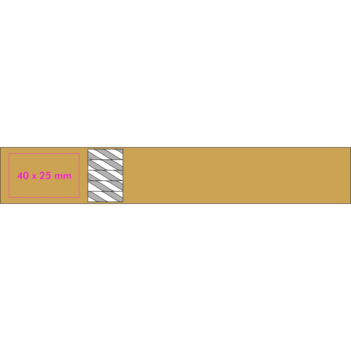 Vorderseite links (4 x 2,5 cm)