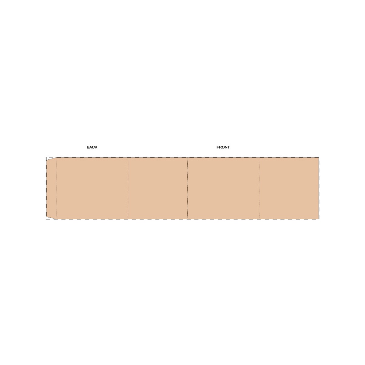 Maßgefertigte Kraft-Papierbanderole (441 x 100 mm)