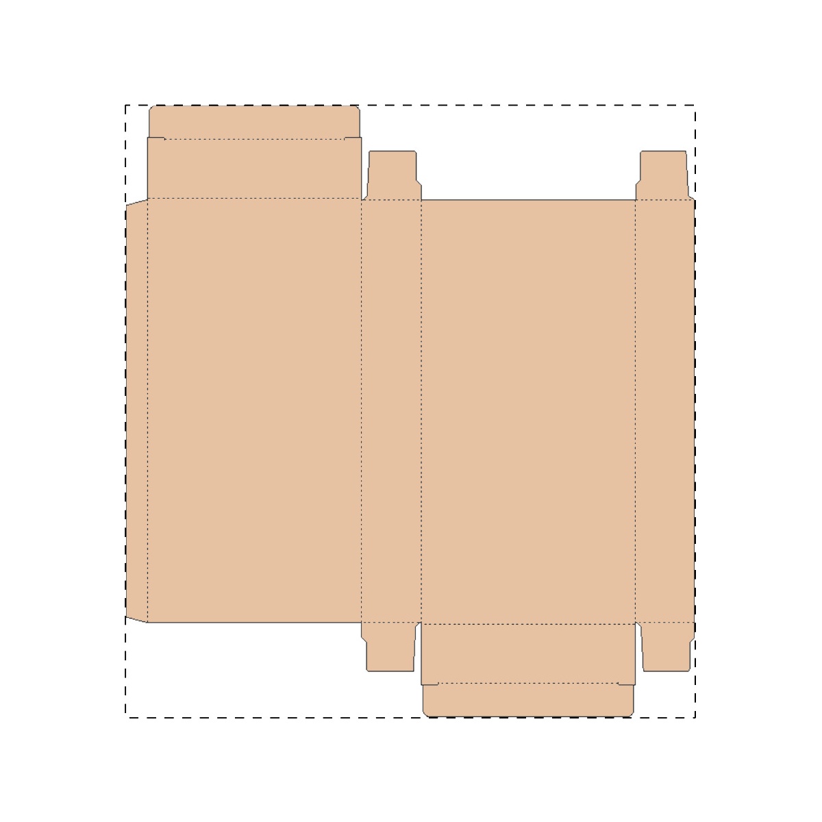 Maßgefertigter Kraft-Karton (241 x 254 mm)