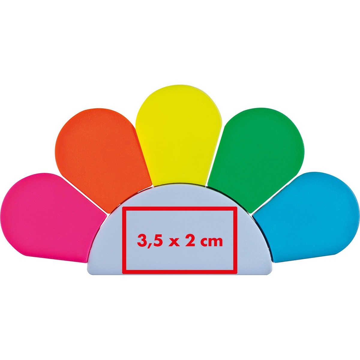 Auf der Vorderseite (3,5 x 2 cm)