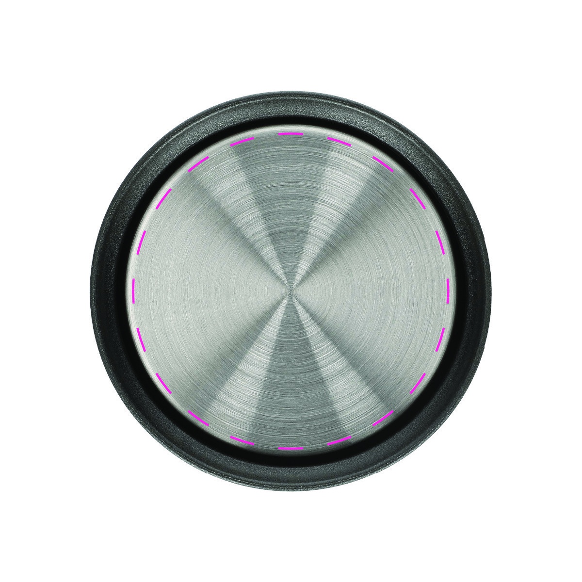 mittig auf Deckel (⌀ 55 mm)