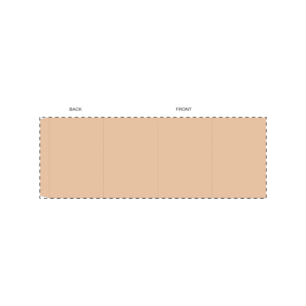 Maßgefertigte Kraft-Papierbanderole (381 x 136 mm)