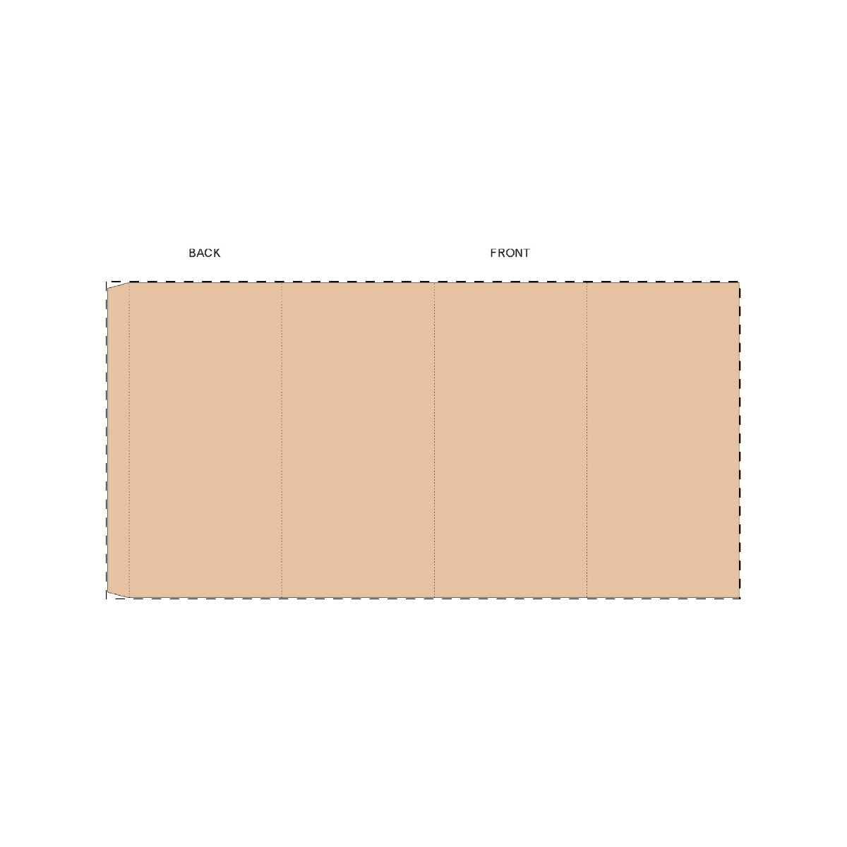Maßgefertigte Kraft-Papierbanderole (382 x 190 mm)