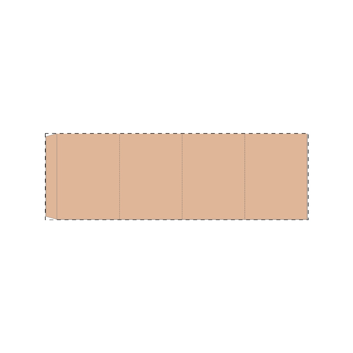 Maßgefertigte Kraft-Papierbanderole (381 x 125 mm)