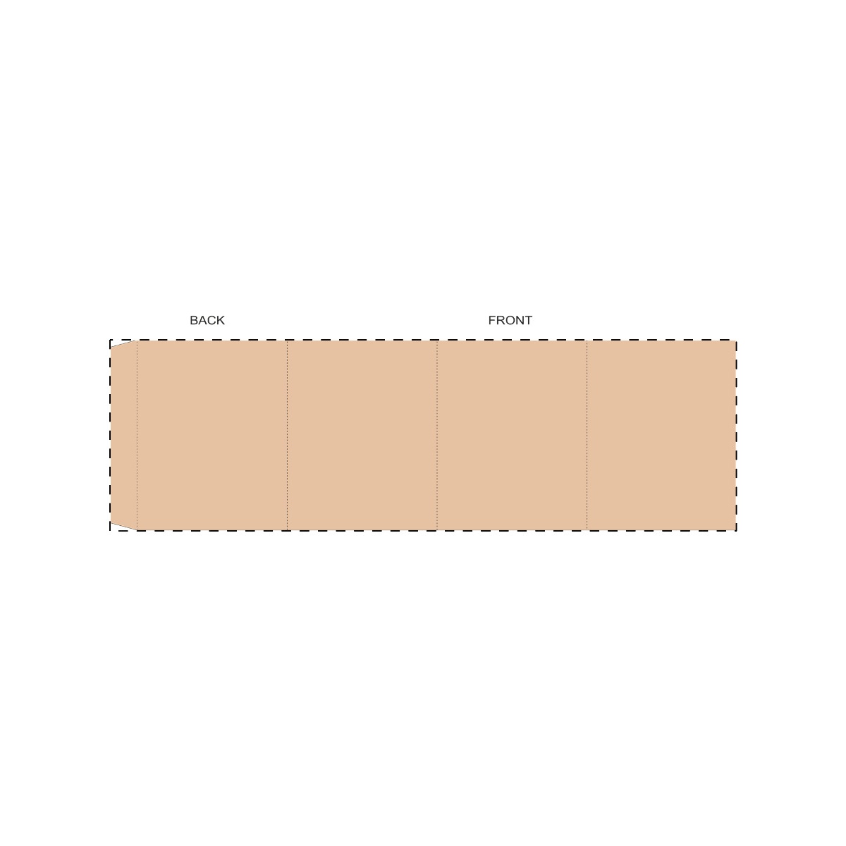 Maßgefertigte Kraft-Papierbanderole (379 x 113 mm)