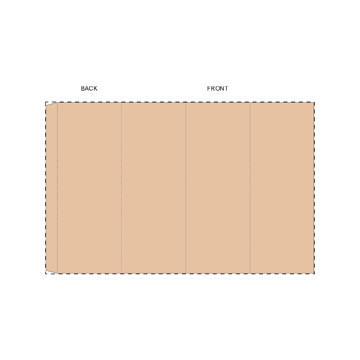 Maßgefertigte Kraft-Papierbanderole (306 x 195 mm)