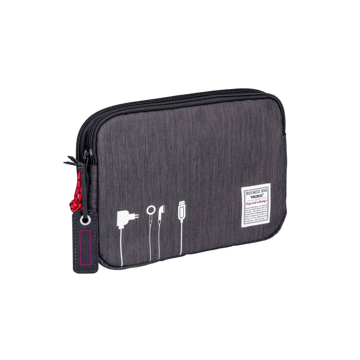 auf zusätzlichem Textilanhänger (3,5 x 1 cm)