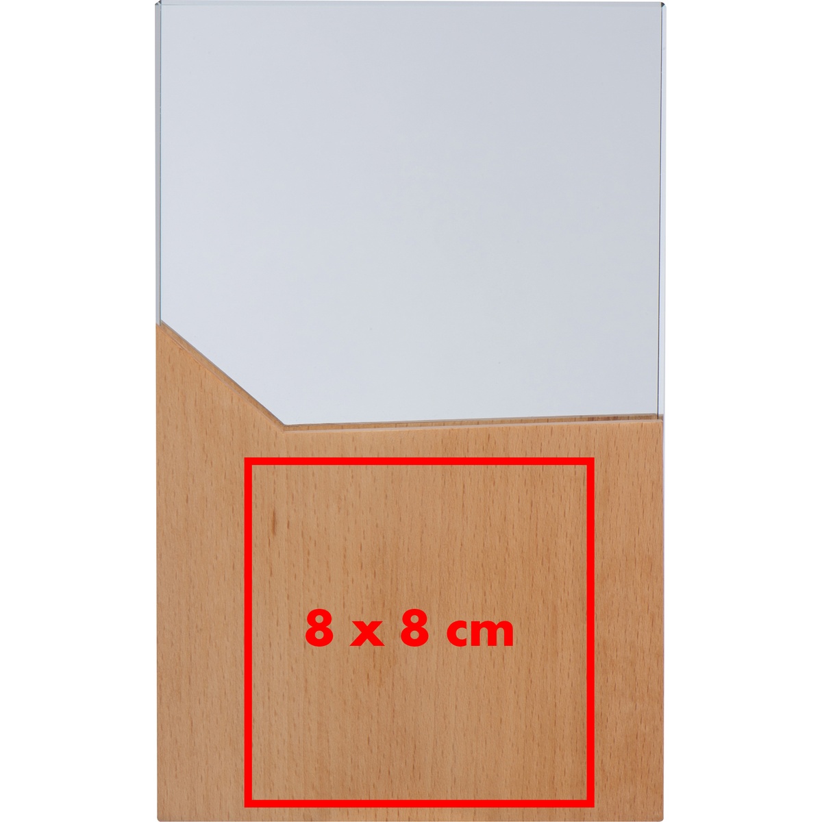 Auf der Holzoberfläche (8 x 8 cm)