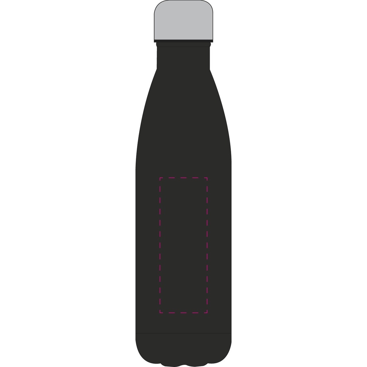 mittig auf Flasche (100 x 35 mm)