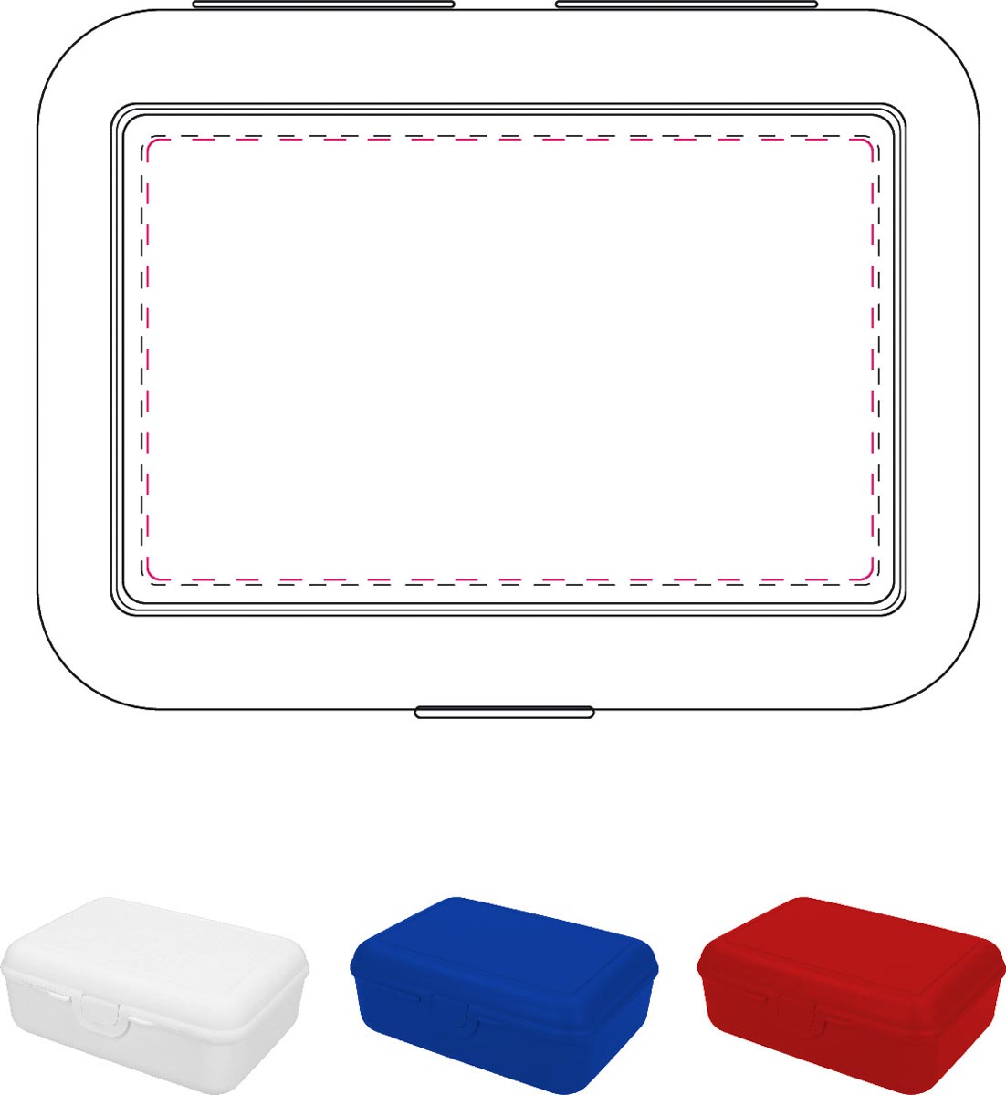 oben auf Deckel (14x8,5 cm)