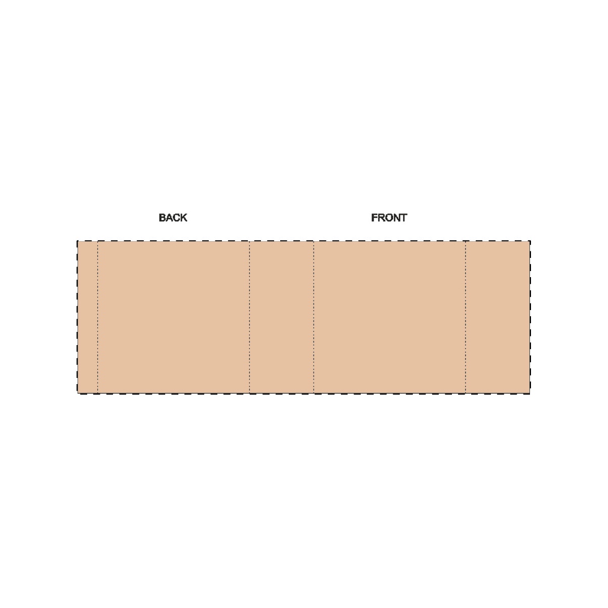 Maßgefertigte Kraft-Papierbanderole (224 x 75 mm)